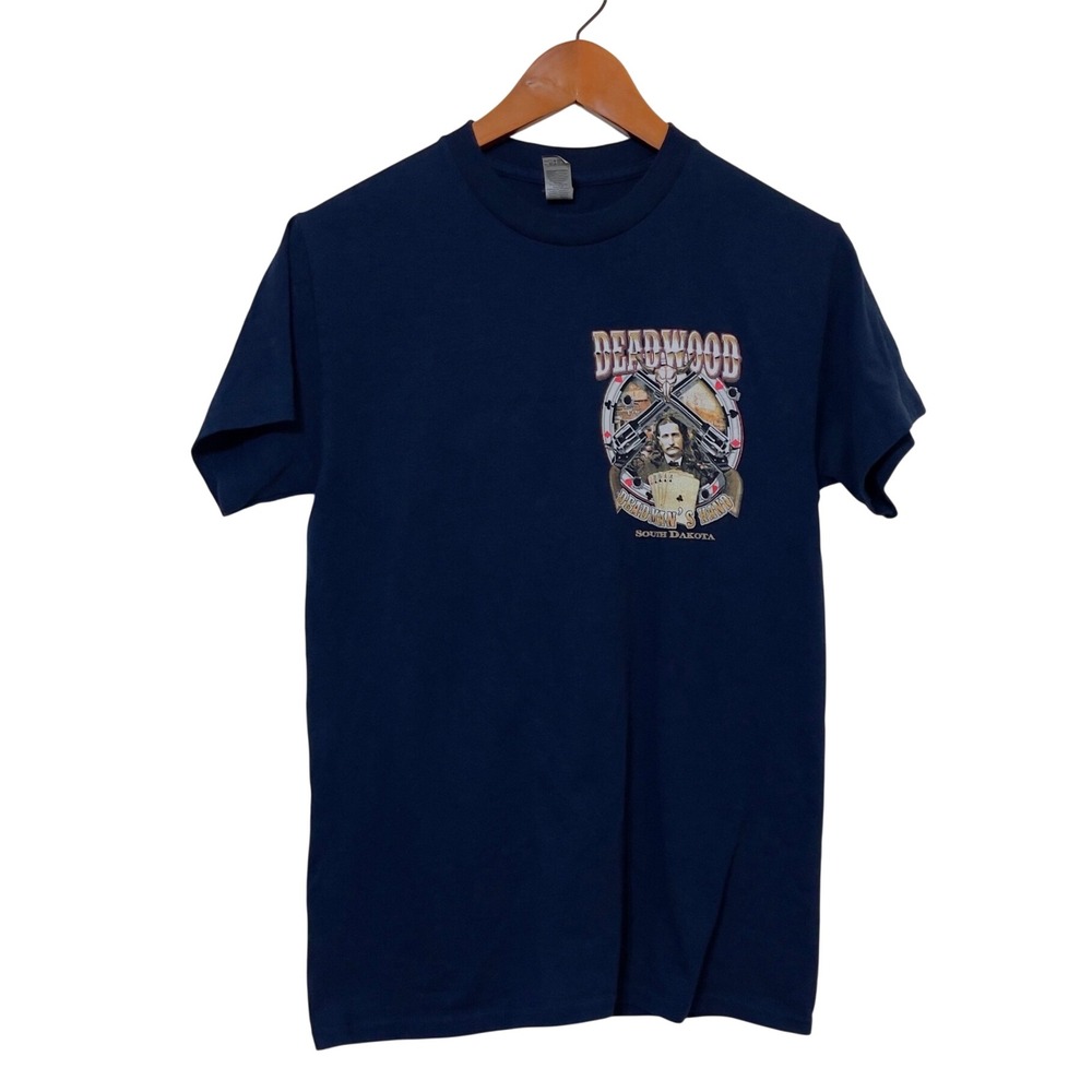 Deadwood Deadman's Hand South Dakota Graphic Black T-Shirt Small Streetwear